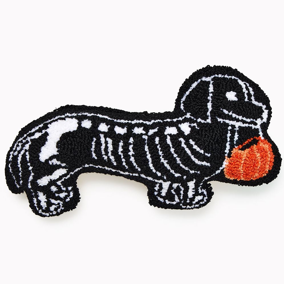 Shaped Skeleton Dachshund Pillow