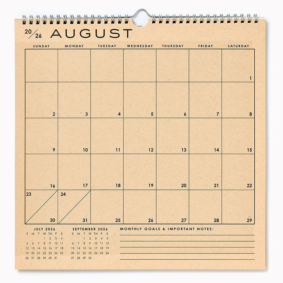2026-2027 Paper Source Grid 17 Month Calendar