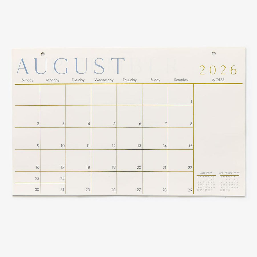 2026-2027 Paper Source Foil 17 Month Blotter Calendar