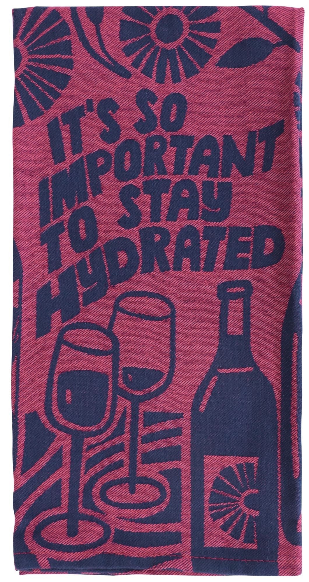 Stay Hydrated Woven Dish Towel