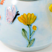 Floral Butterfly Teapot For One