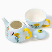 Floral Butterfly Teapot For One
