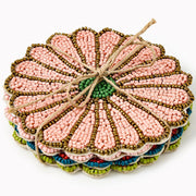 Beaded Floral Coasters