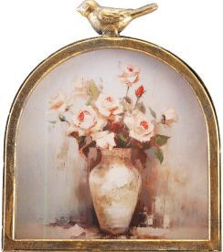 Gold Bird Arched Photo Frame