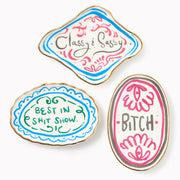 Sassy Sayings Ceramic Magnets Set of 3