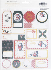 Sneaky Santa Adhesive Gift Labels