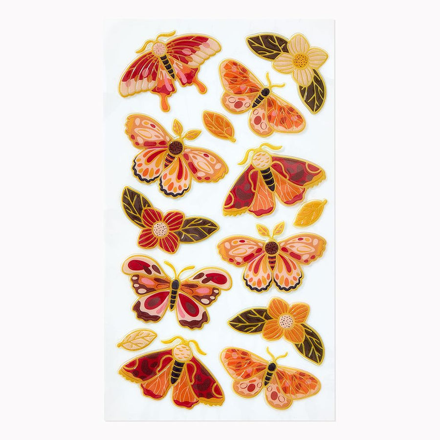 Autumn Moth Stickers