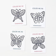 Butterfly Coloring Valentine Card Set