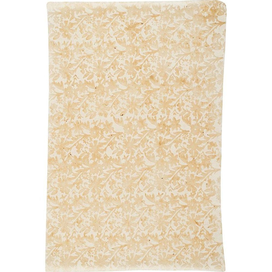White Batik Floral Handmade Paper