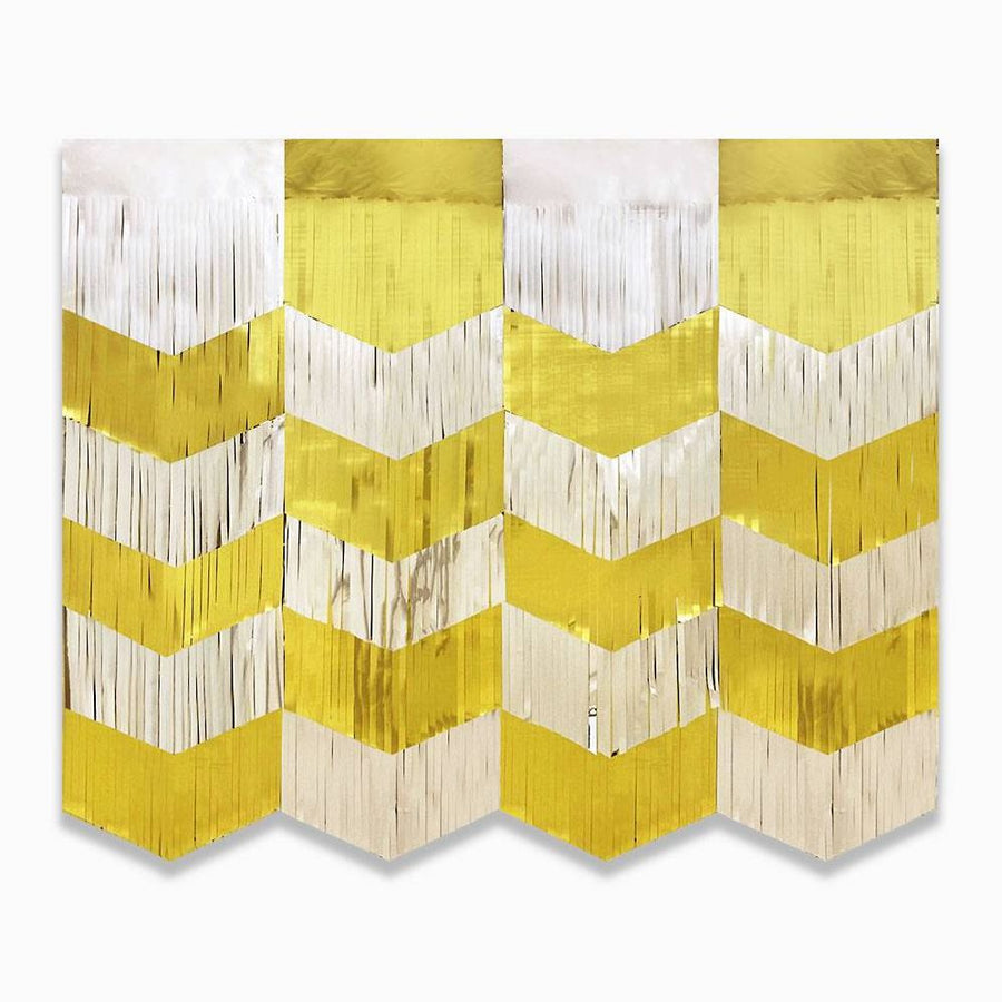 Silver & Gold Metallic Fringe Backdrop