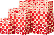 Checkered Heart Medium Gift Bag