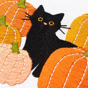Cat Pumpkin Patch Embroidery Kit
