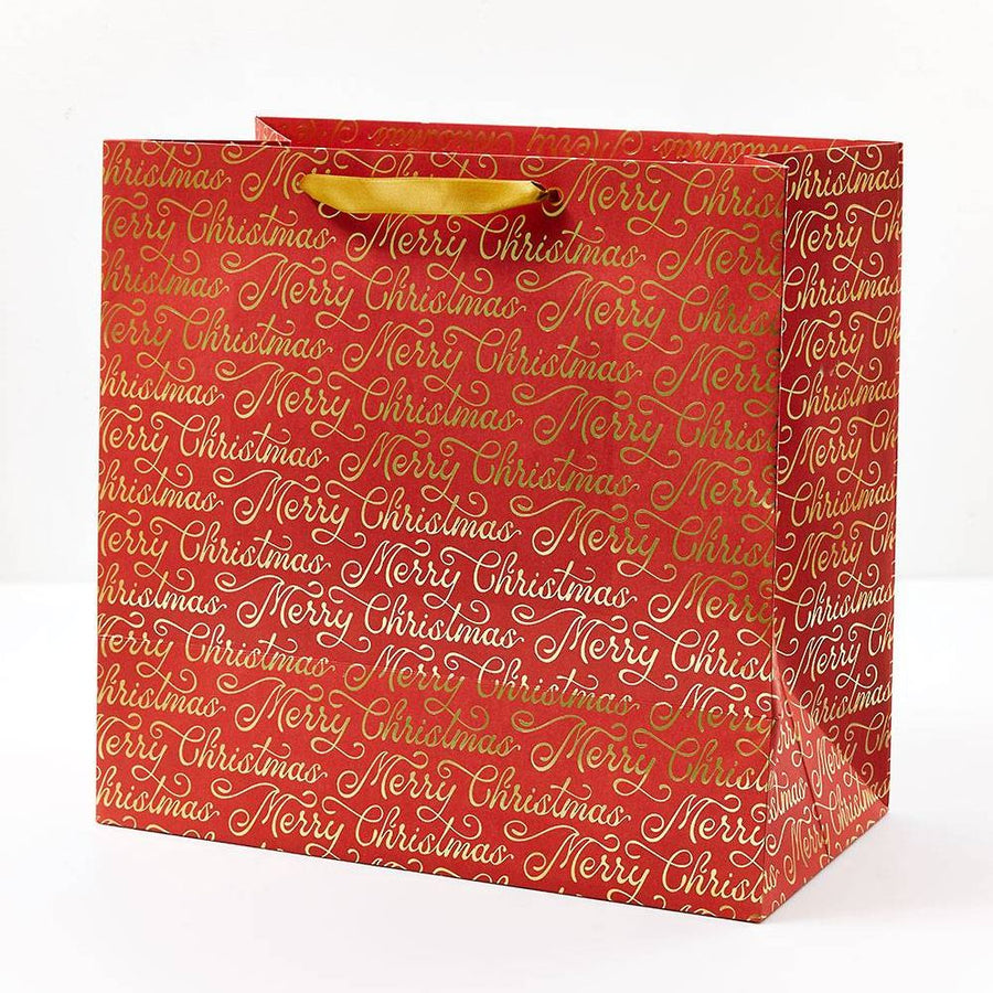 Merry Christmas Large Script Gift Bag