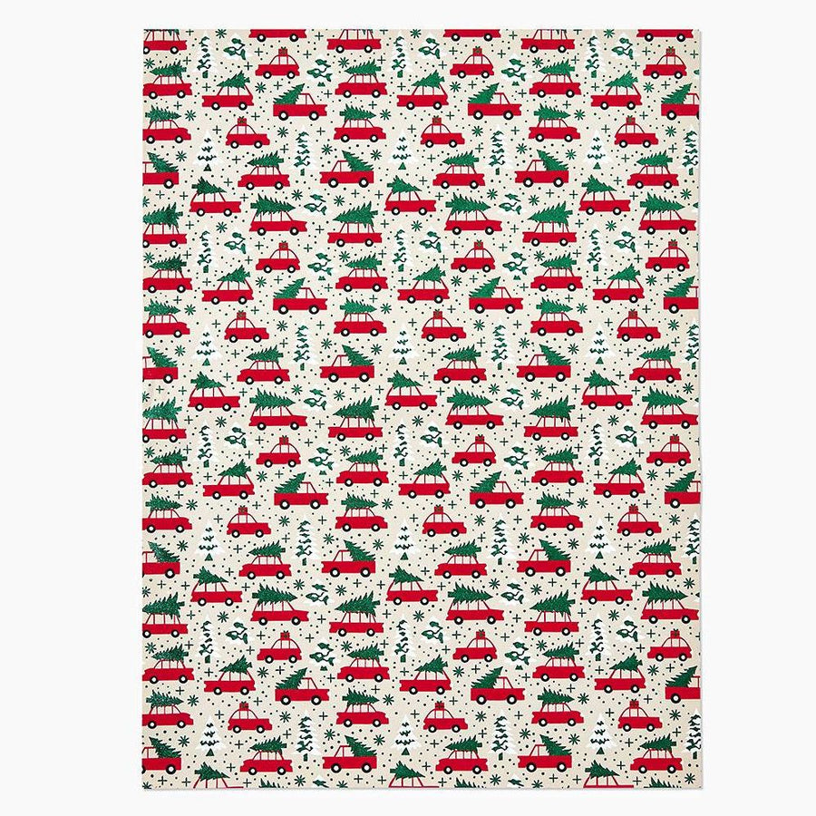Christmas Trees On Taxi Handmade Paper