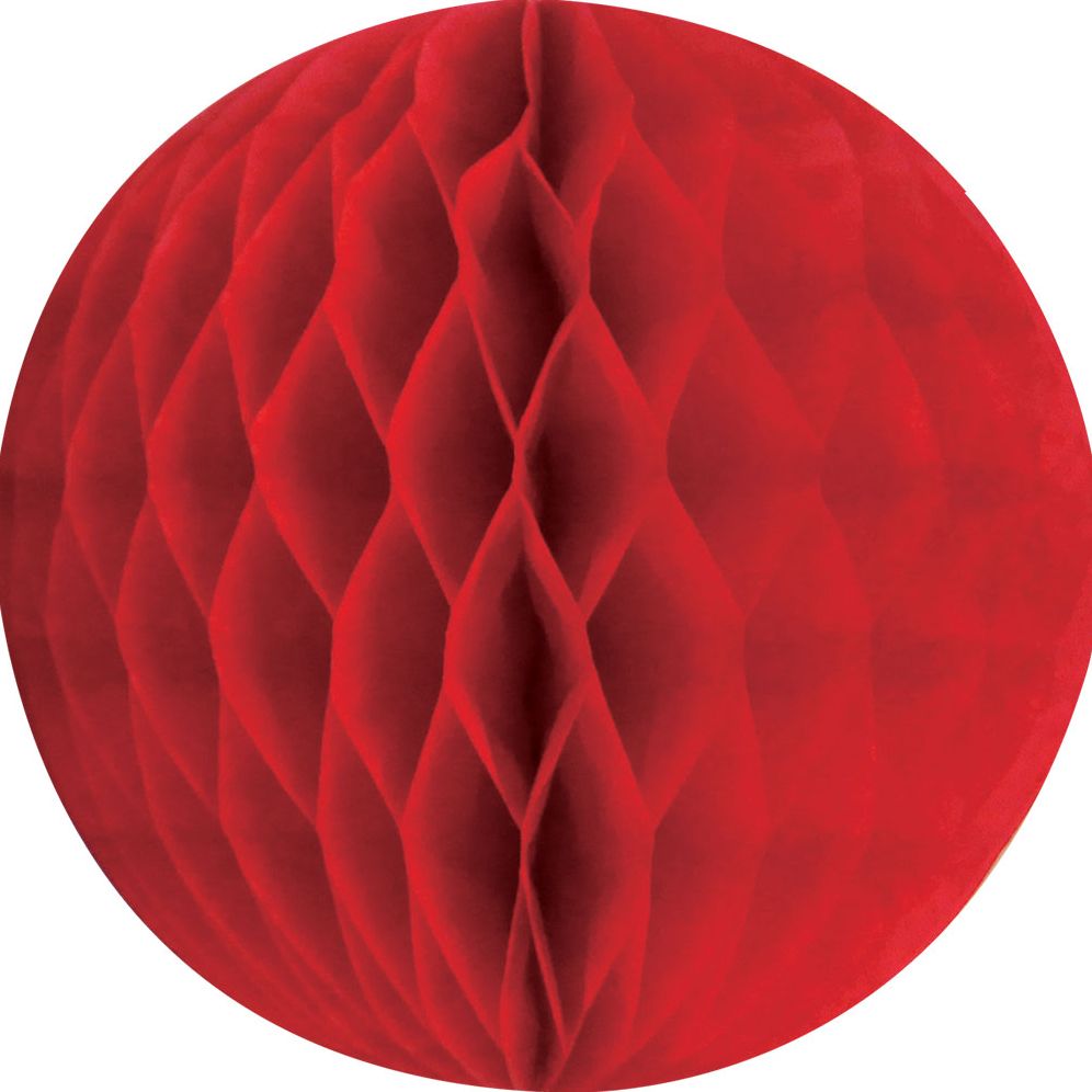 Red Med Paper Honeycomb Sphere