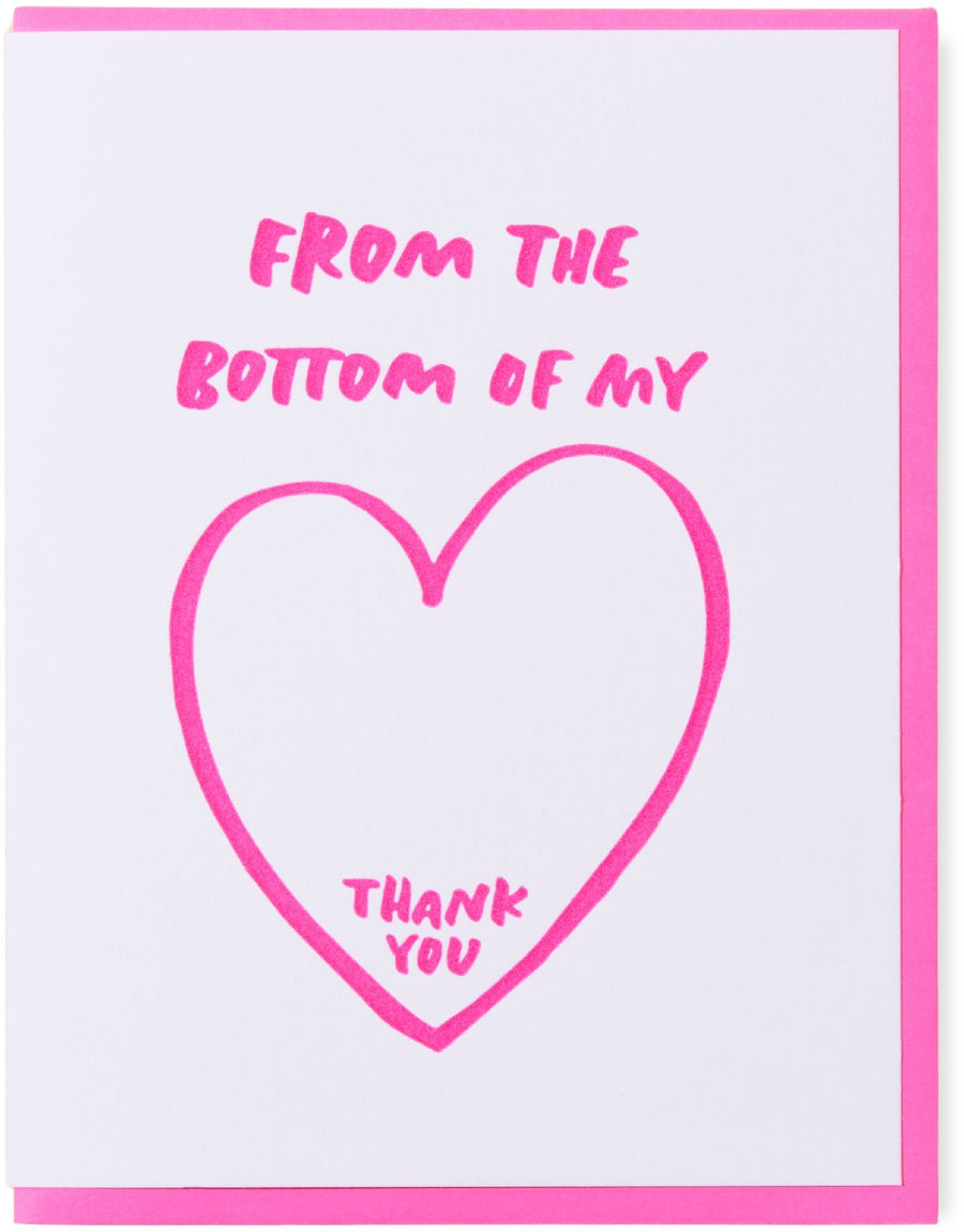 Bottom Of My Heart Thank You Card