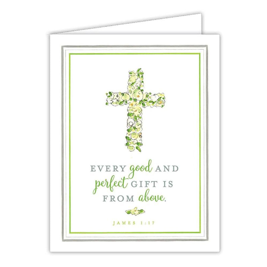 Green Glitter James 1:17 Greeting Card