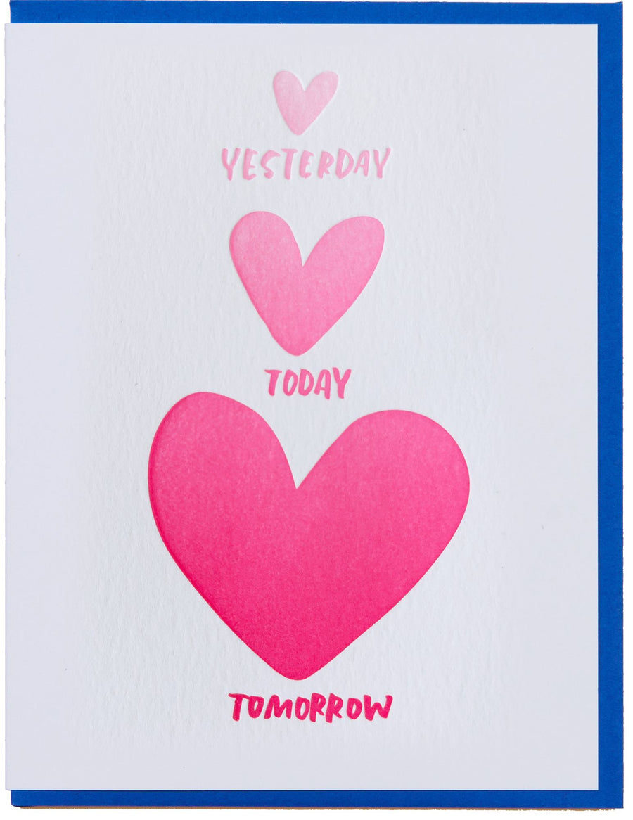 Yesterday Today Tomorrow Love Card