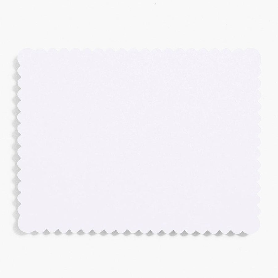 Pure White A2 Scallop Note Cards