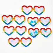 Rainbow Glitter Glasses