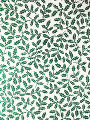 Holiday Glitter Leaves Handmade Paper