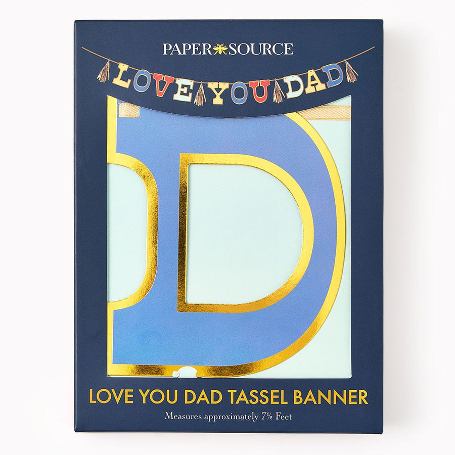 Love You Dad Tassel Banner