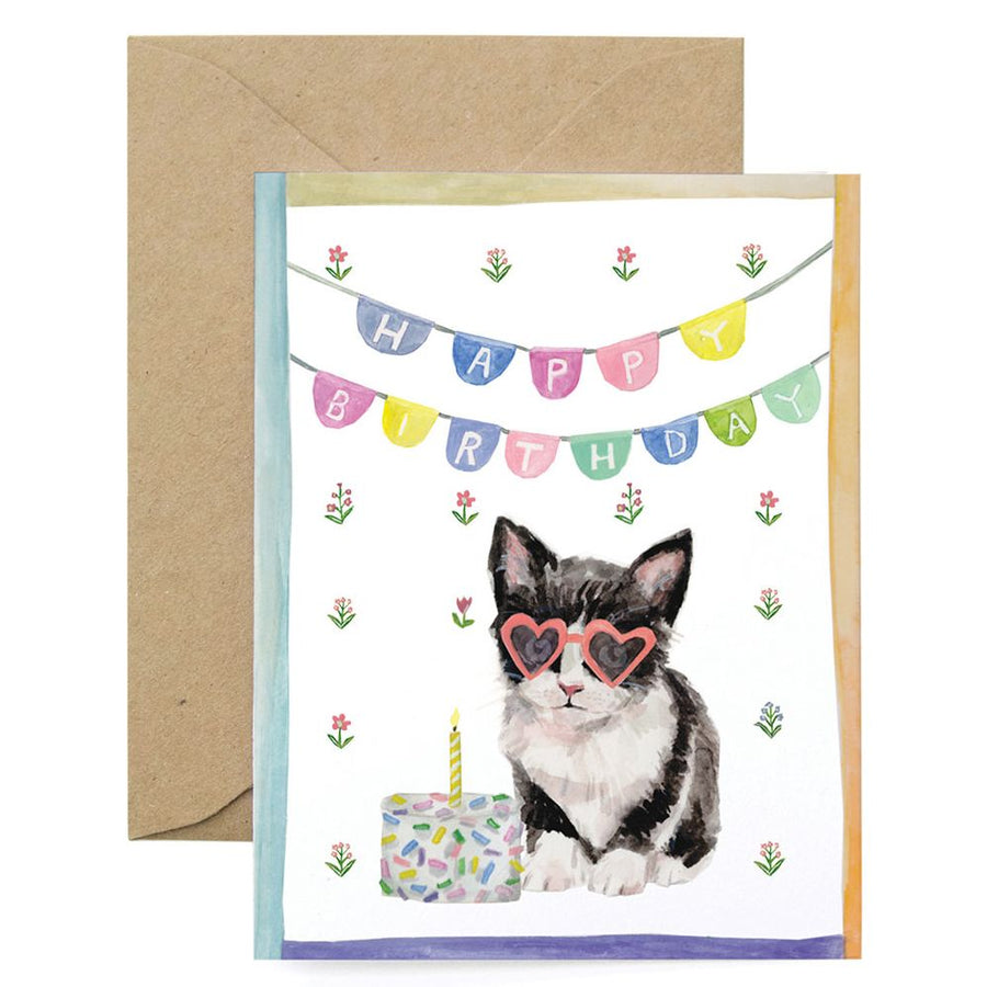 Birthday Cat Greeting Card