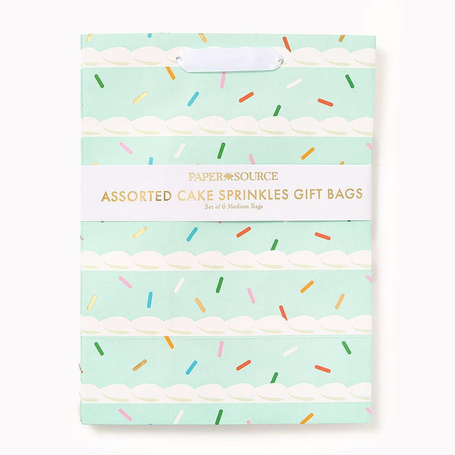 Assorted Cake Sprinkles Medium Set of Gift Bags