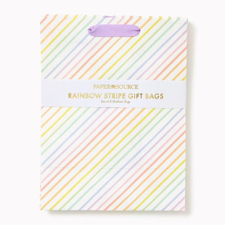 Rainbow Stripe Medium Set of Gift Bags
