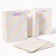 Rainbow Stripe Medium Set of Gift Bags