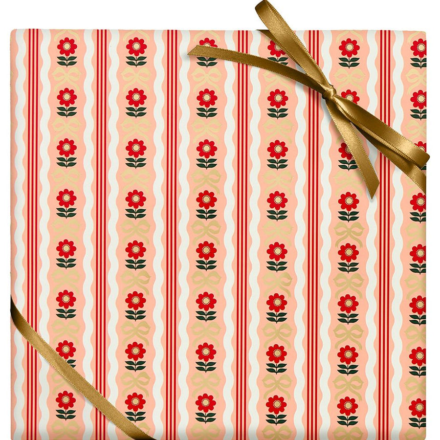 Bow Stripes Roll Wrap