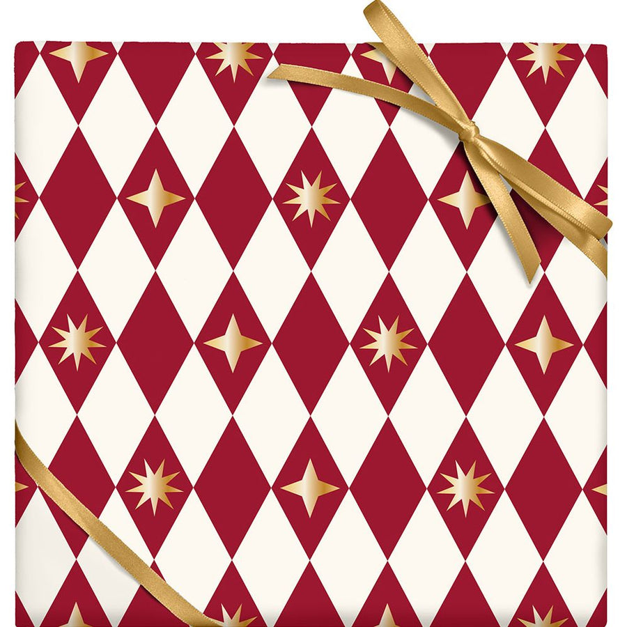 Holiday Harlequin Textured Wrapping Paper