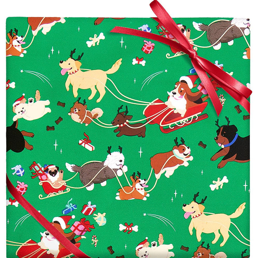 Santa Paws Stone Wrapping Paper