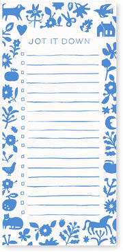 Blue Folk Market Magnetic Stationery List Pad