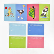Wheeled Critters Valentine Cards