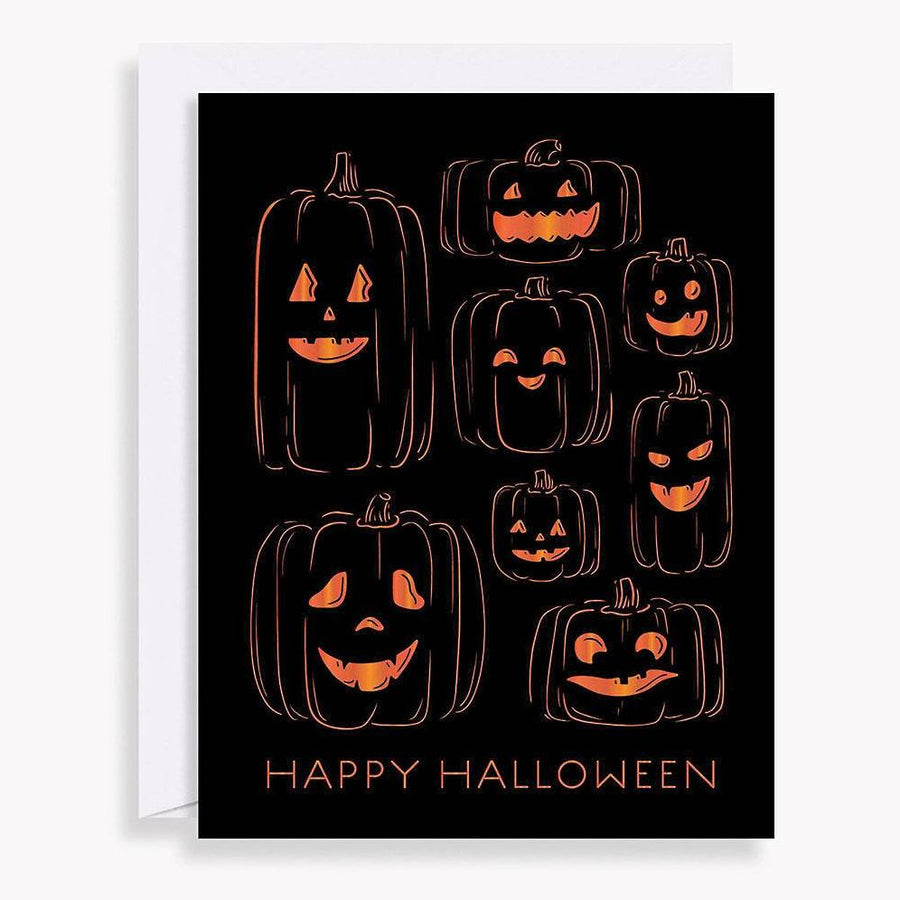 Foil Pumpkin Halloween Card