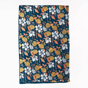 Mixed Metallic Floral on Teal Handmade Paper
