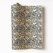 Gold Foil Cheetah Print On Cream Handmade Paper