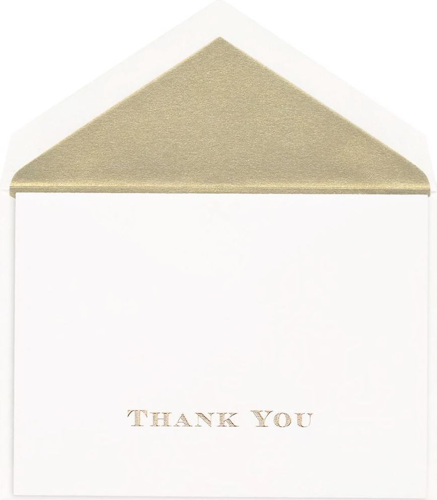 Gold Foil Thank You Card Set