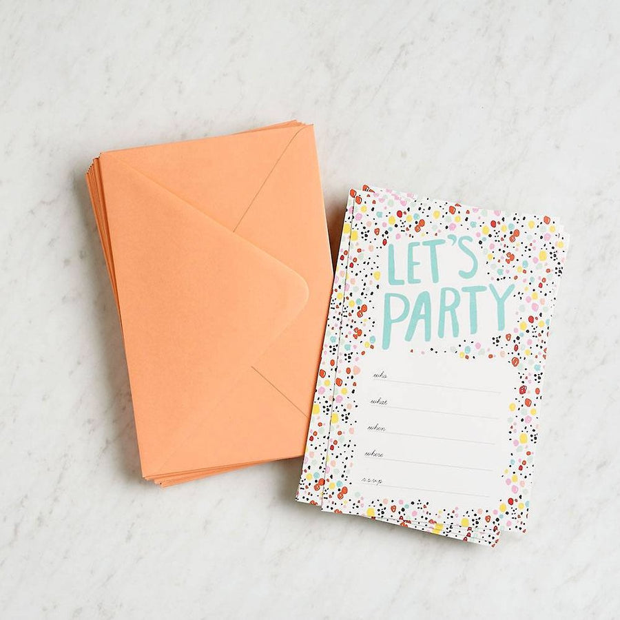 Sprinkles Confetti Fill-In Invitations