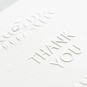 Embossed Floral Thank You Cards