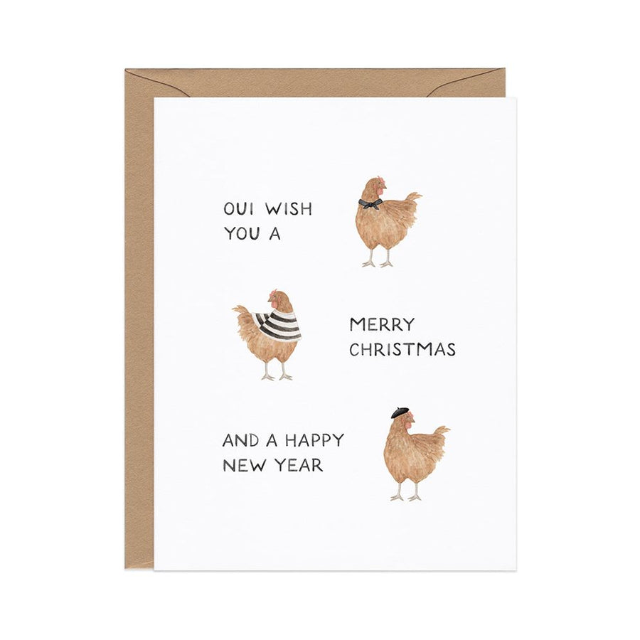 Three French Hens Holiday Card