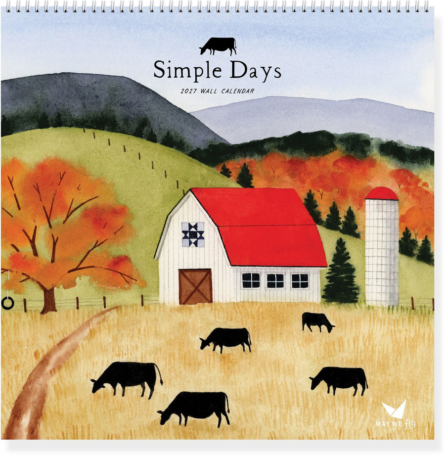 2027 Simple Days Watercolor Landscape Wall Calendar