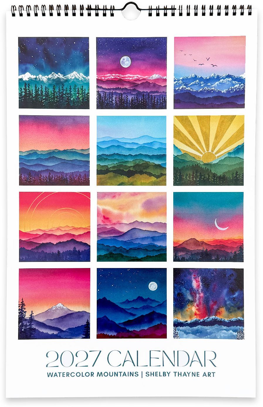 2027 Mountain Art Wall Calendar
