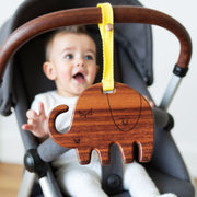 2 pc. Baby Organic Knit and Wood stroller and play toys