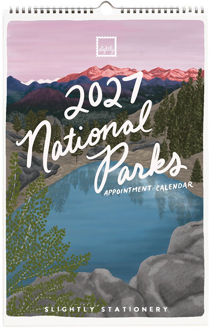2027 Slightly Stationery National Parks Wall Calendar