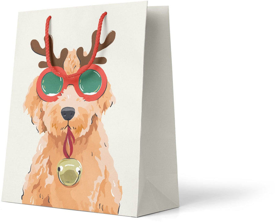 Reindeer Doodle Medium Gift Bag
