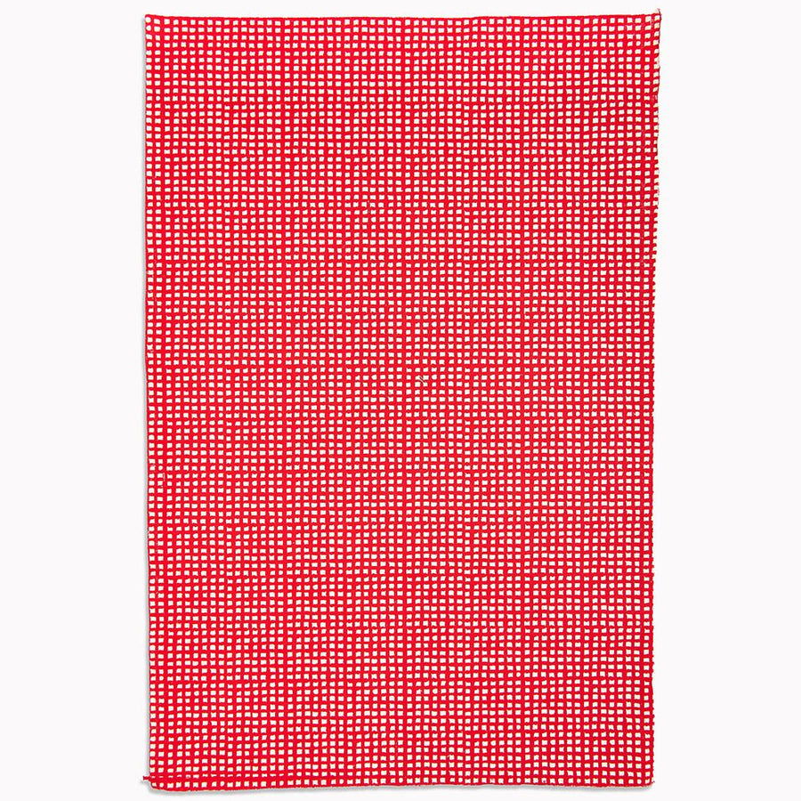 Squares Red on Cream Handmade Paper