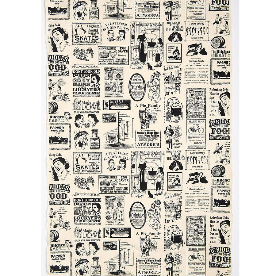 Newsclip Ads Handmade Paper