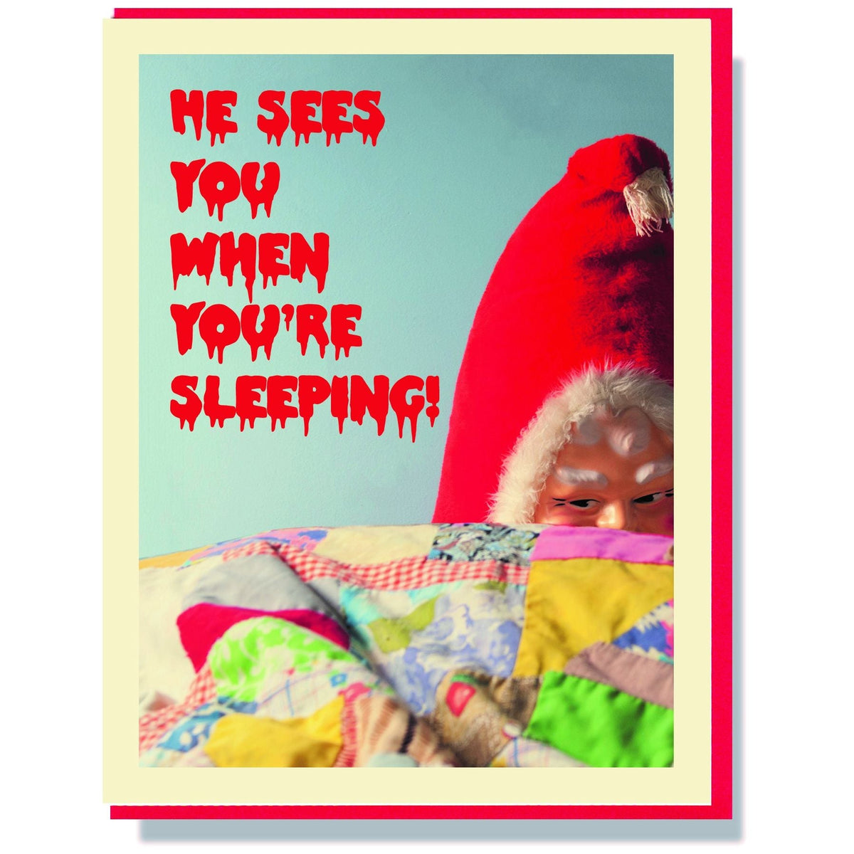 Creepy Santa Holiday Greeting Card